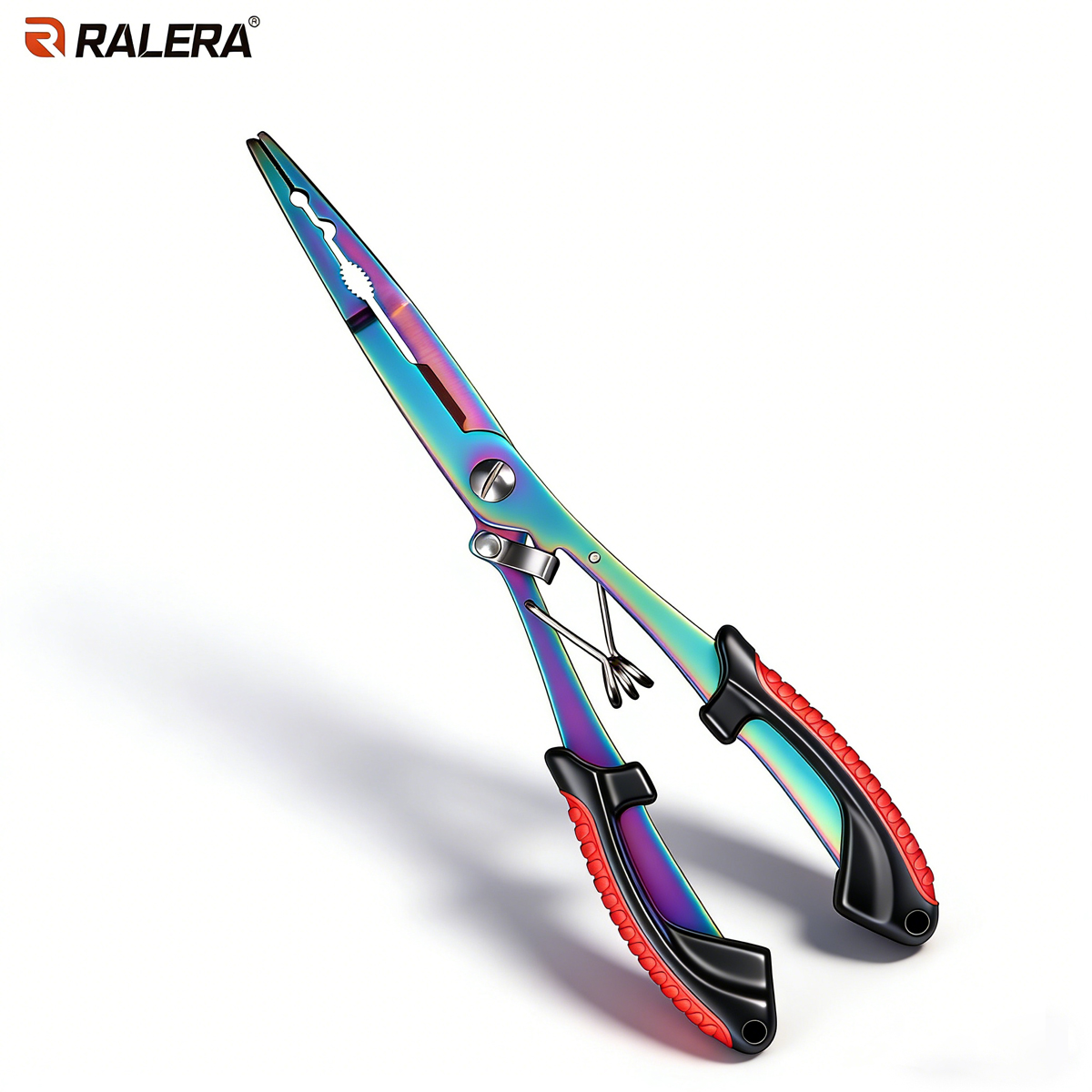 Fishing Hook Sharpener - RALERA 多機能フィッシングプライヤー | レインボーチタンコーティング | フックリムーバー、ラインカッター＆スプリットリングプライヤー