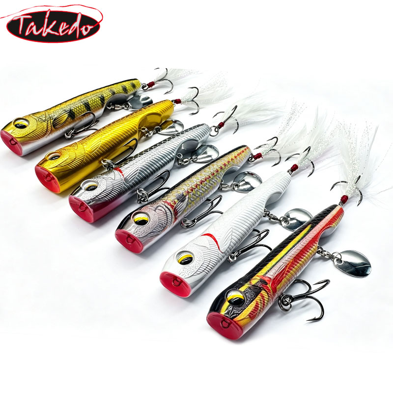 Fishing Hook Treble - TAKEDO 10G トップウォーターポッパー フィッシングルアー ハードベイト ベアリングスイベル