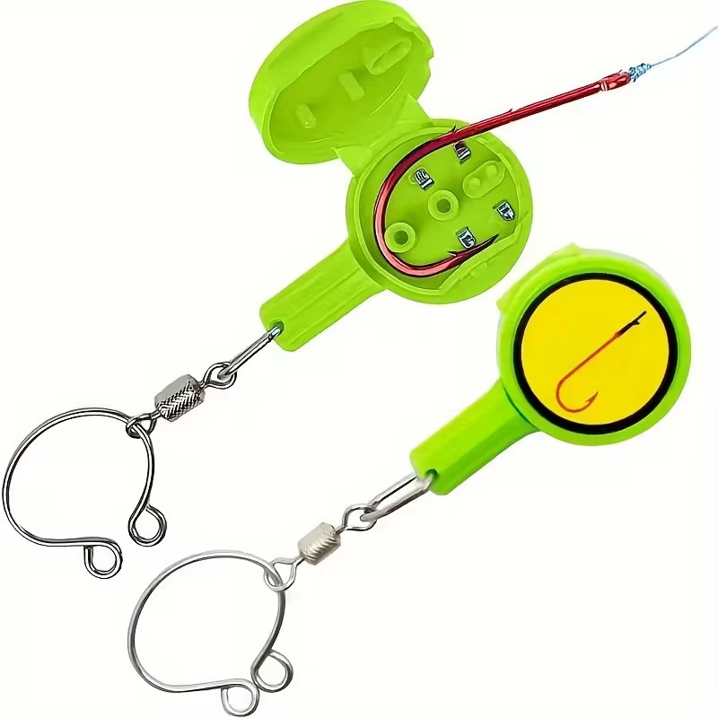 Fishing Hook Barbless - 2個の釣り用ガジェット：結び目ツール、多機能釣り用のアウトドア釣り用品ツール