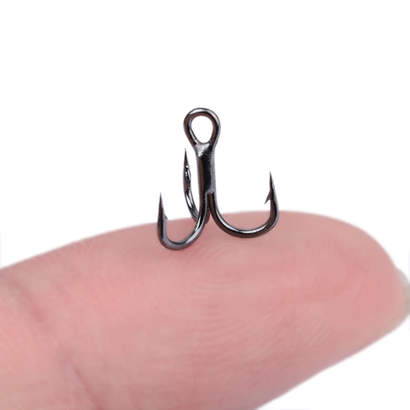 Fishing Hook Offset - 新しい 10 個 3x 強力なスーパーシャープラウンドトレブルフック​​防錆高炭素鋼 10-18
