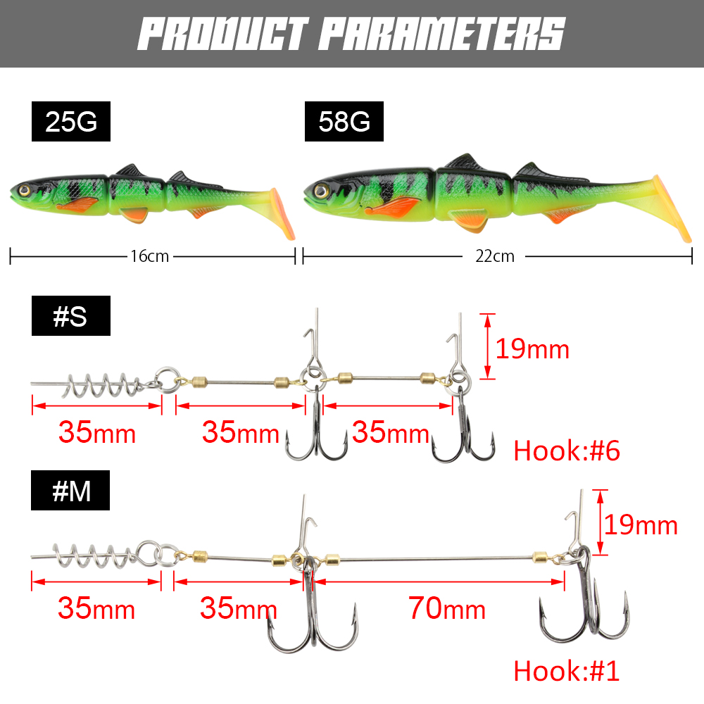 スピンポーラー パイク スティンガー リグ フック システム - Fishing Hook Size のレビューと価格