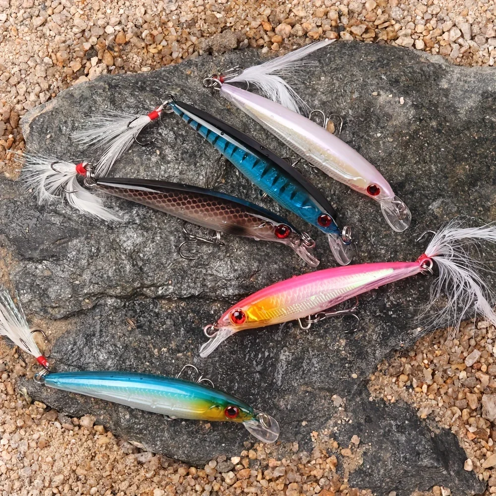 レーザー3Dアイズバイオニックミノー釣りルアー5個/箱 -  - Fishing Hook のレビューと価格