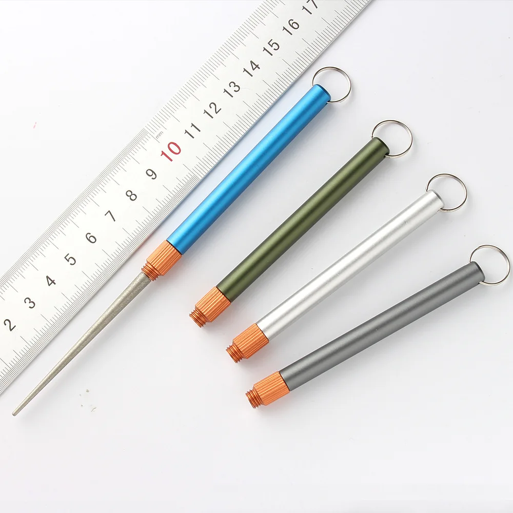 屋外マットミニ EDC ナイフ研ぎロッドステンレス鋼エメリー - Fishing Hook Sharpener のレビューと価格
