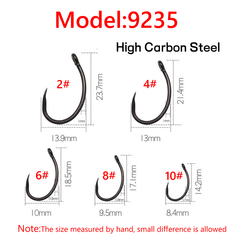 50個入り マットブラック コイ釣り用バーブレスフック ダウ - Fishing Hook Barbless のレビューと価格