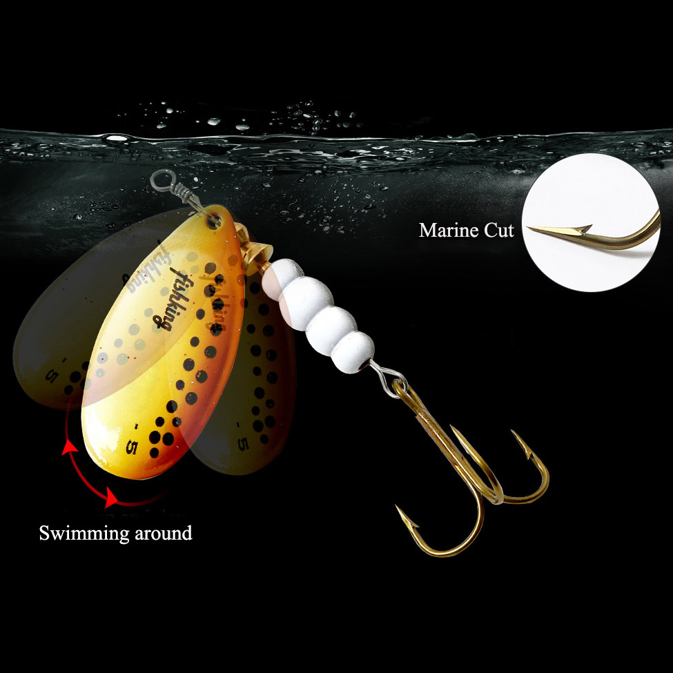 1 個スピナー餌 3.9/4.6/7.4/10.8/15 グ - Fishing Hook Treble のレビューと価格
