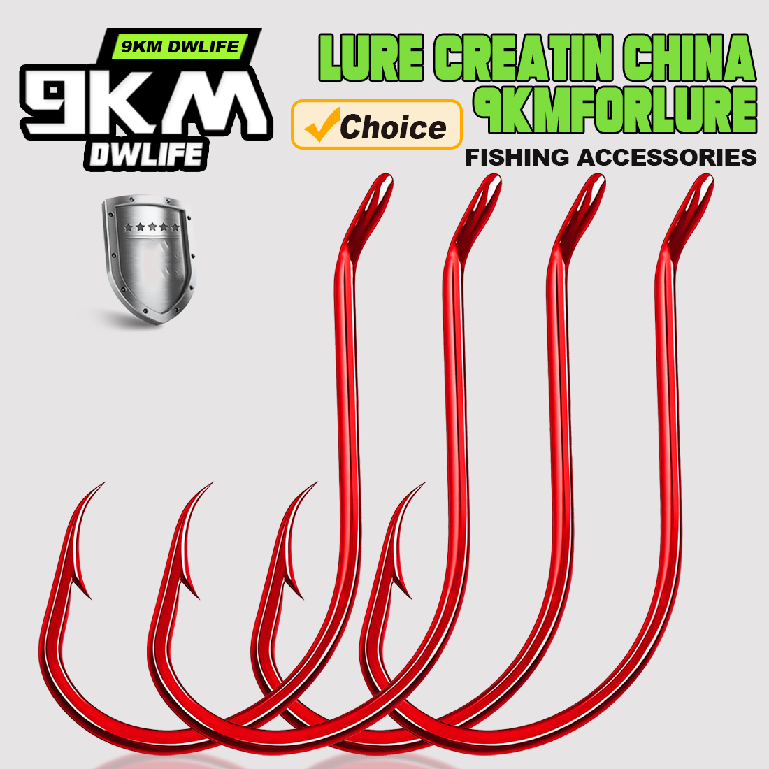 9KM 100 個タコフックレッド超強力多用途釣り生き餌フッ - Fishing Hook Circle のレビューと価格