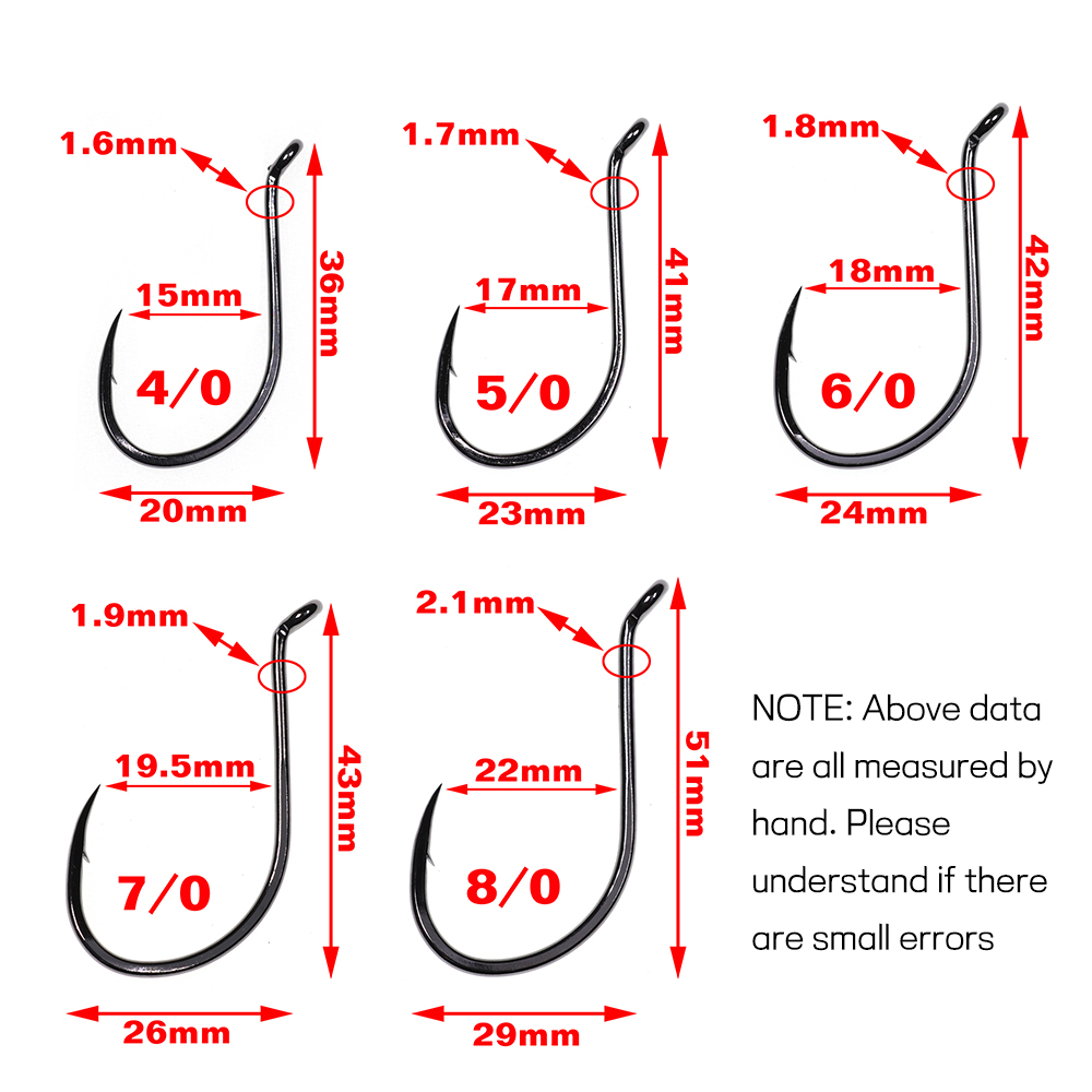 Bimoo 20 個オフセットタコくちばしフック高炭素鋼黒ニ - Fishing Hook Barbless のレビューと価格