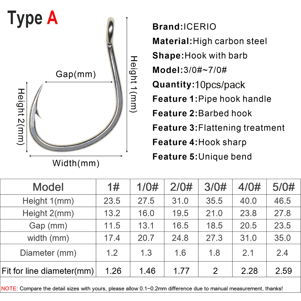 Icerio-耐食性のコーティングベイト,10個,防錆,フィ - Fishing Hook Offset のレビューと価格