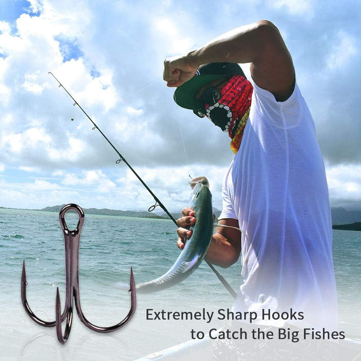 50/100個入り/箱 釣り用トレブルフックキット 高炭素鋼 - Fishing Hook Circle のレビューと価格