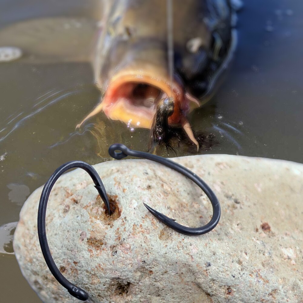 HIRISI-高炭素鋼含有量釣り針,50個,ボックス付き,8 - Fishing Hook Offset のレビューと価格