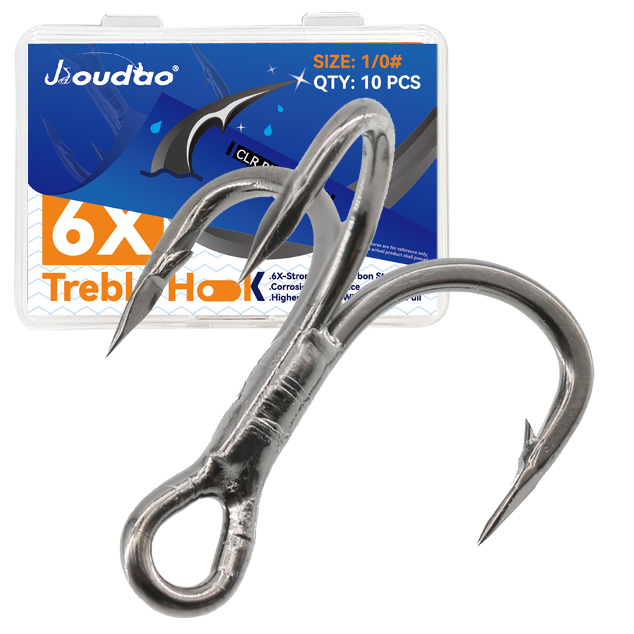 6X 釣りトレブルフック​​ 10 個トリプル釣りフックビッ - Fishing Hook Offset のレビューと価格