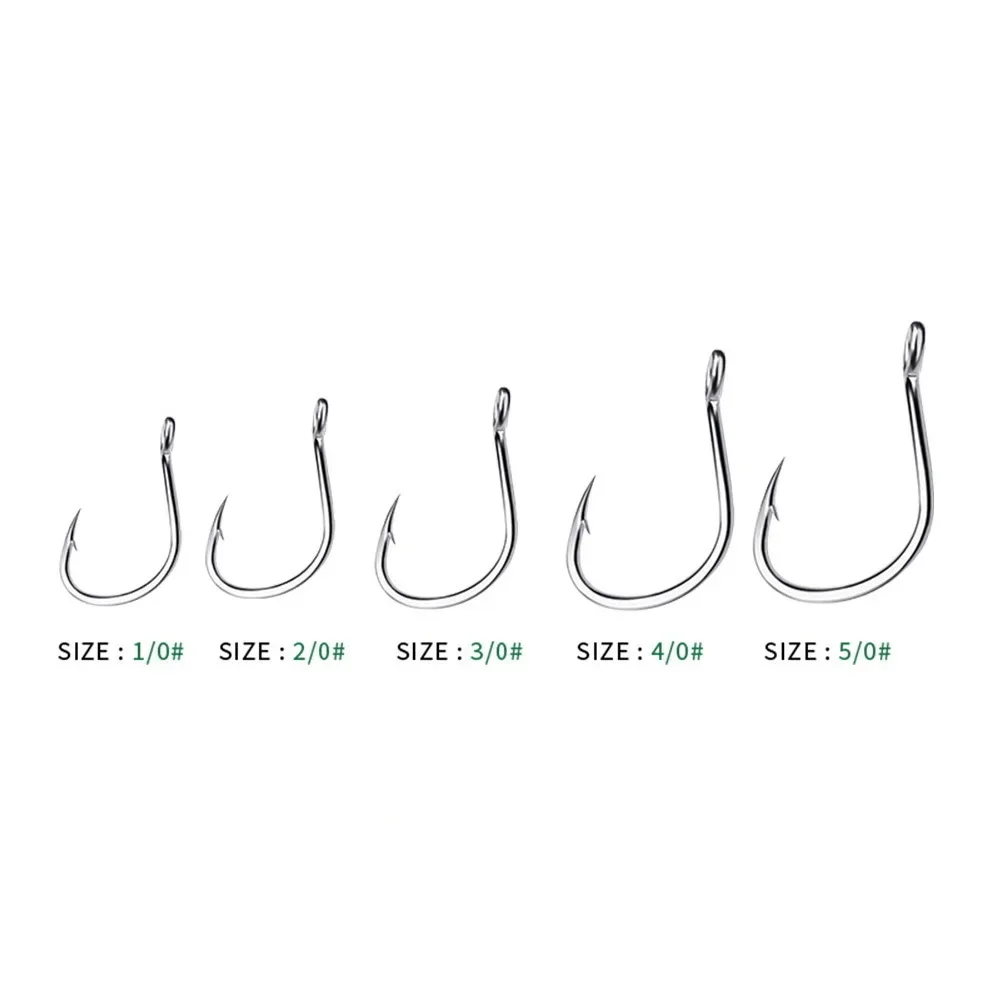 リングアイ釣り針釣りフックシルバー有刺鉄線サークルフックフラ - Fishing Hook Barbless のレビューと価格