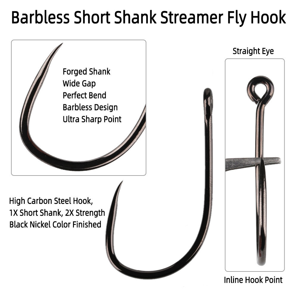 20個 # 1 1/0 2/0 3/0 4/0 5/0 ショ - Fishing Hook Barbless のレビューと価格